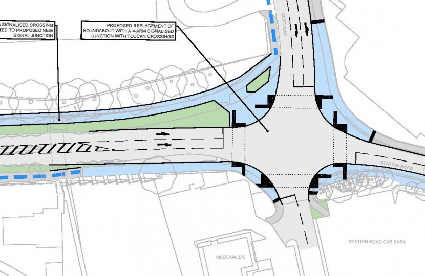 The proposed design of the new junction