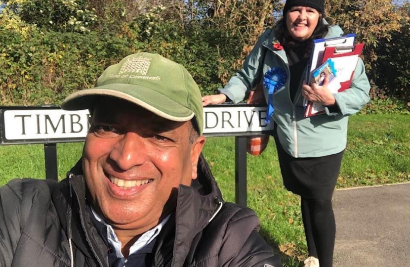 Cllrs Sandy and Sujan out and about meeting constituents 