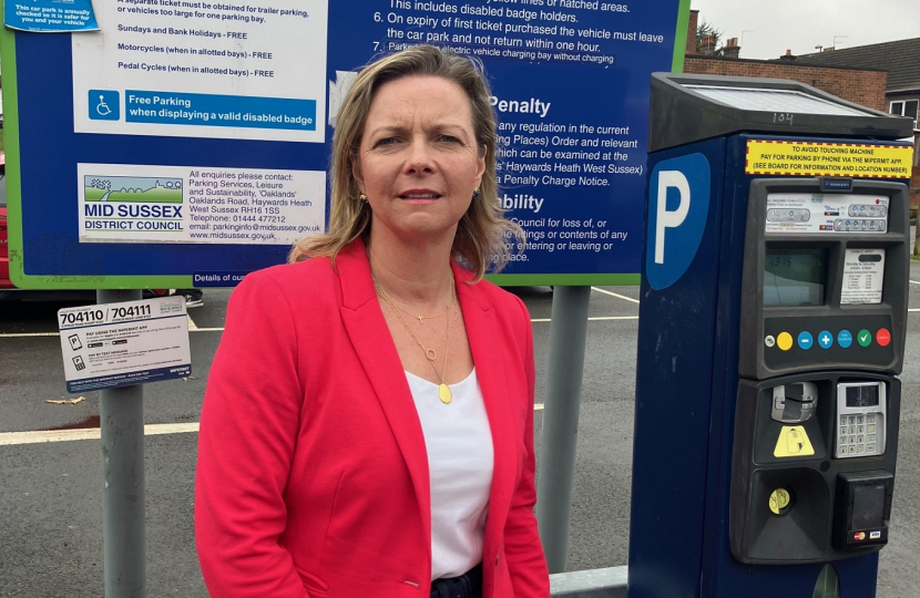 Kristy Adams is against LIbDem proposed car parking charges and wants to hear your views of potential traffic management in Cuckfield.