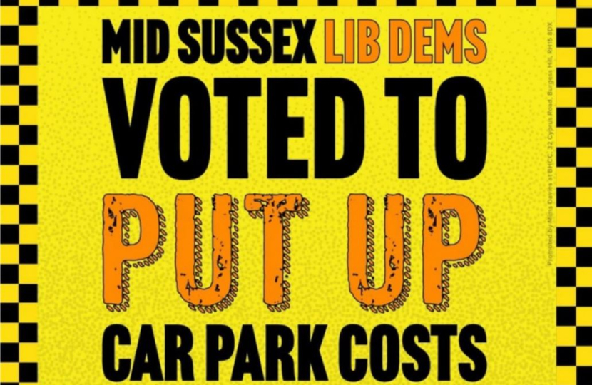 Mid Sussex Lib Dems voted to put up car park costs