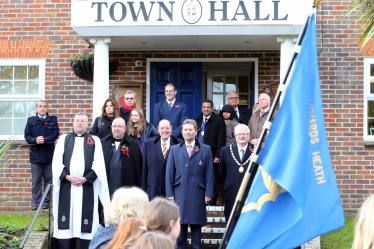 Sir Nicholas attending the Remembrance Day Service in Haywards Heath on Sunday, 12th November, 2017