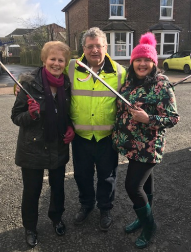 Sandy Ellis, Rod Clarke and Margaret Baker