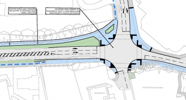 The proposed design of the new junction