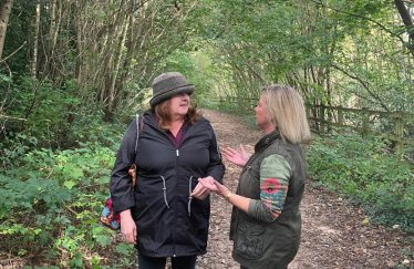 Kristy & Sandy Discussing Green Spaces